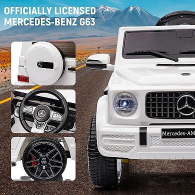 12V Licensed Mercedes-Benz G63 Kids Ride On Car, Electric Vehicle w/Remote, LED Lights, Bluetooth