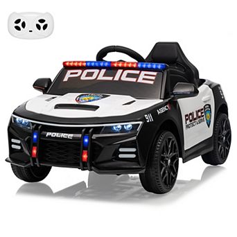 Kids Police Ride-On Car, Electric Cop Car Toy w/ Remote, Emergency Tones, Flashing Lights