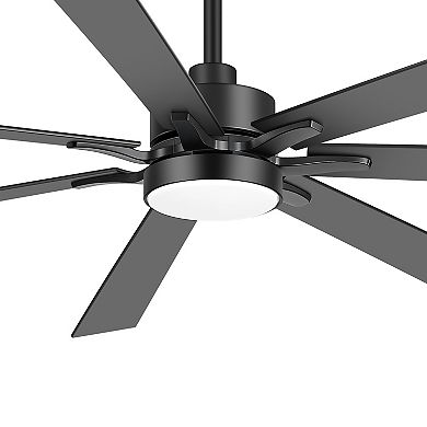 52-Inch Ceiling Fan with 5 Plywood Finish Blades, 6-Speed DC Motor, 6'' Downrod, Remote, Timer