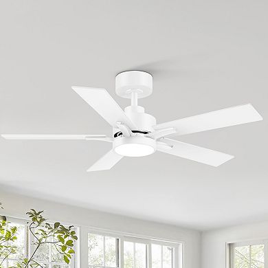 42-In Color-Changing Integrated LED Ceiling Fan with Light, 5 Blades, Remote Control, Quiet DC Motor