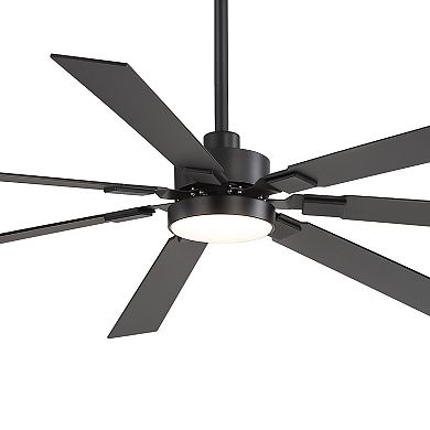 52-Inch Modern Indoor Ceiling Fan without Light, 5 ABS Blades, 6-Speed DC Motor, Remote Control
