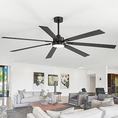52-Inch Modern Indoor Ceiling Fan without Light, 5 ABS Blades, 6-Speed DC Motor, Remote Control