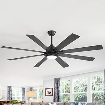 65-Inch Ceiling Fan with 8 Plywood Blades, DC Motor, 6-Speed, 3 Color Light, Timer & Memory