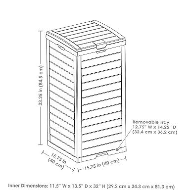 Sunnydaze Outdoor Trash Can with Lid and Drip Tray