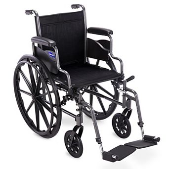 Invacare Essentials Tracer SX3 Foldable Manual Wheelchair w/ Swing-Away Footrests & Desk Arms