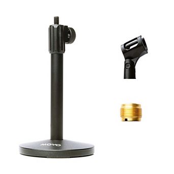 Movo TMC-3 Adjustable Tabletop Mic Stand with Mic Clip