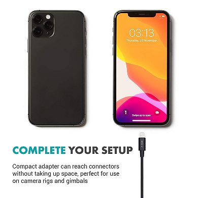 Movo IMA-2 Headphone Adapter - 3.5mm TRS to Lightning - Compatible with iPhone and iPad