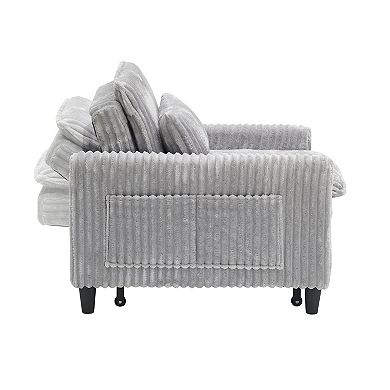 Oversized Chaise Lounger Lazy Small Sofa Chair with a Pillow