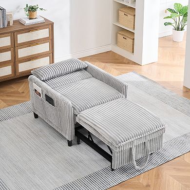 Oversized Chaise Lounger Lazy Small Sofa Chair with a Pillow