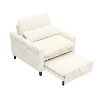Oversized Chaise Lounger Lazy Small Sofa Chair with a Pillow