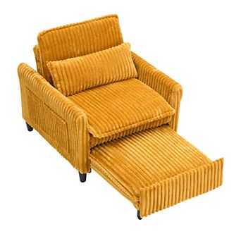 Oversized Chaise Lounger Lazy Small Sofa Chair with a Pillow
