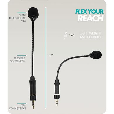 Movo MV-M101 Gooseneck Omnidirectional Lavalier Microphone