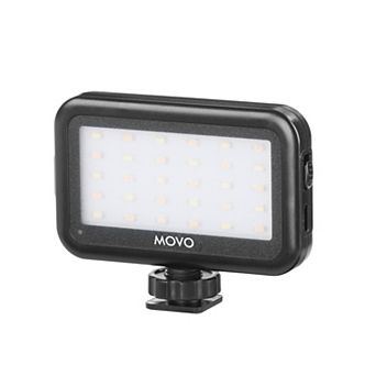 Movo LED-30 Mini LED Light Panel - Adjustable Brightness, Rechargeable Battery