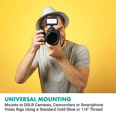 Movo LED-30 Mini LED Light Panel - Adjustable Brightness, Rechargeable Battery