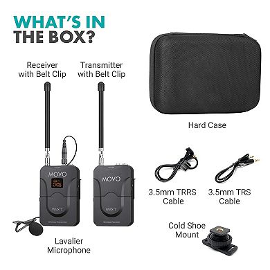 Movo WMX-7 VHF 12-Channel Wireless Lavalier Microphone System