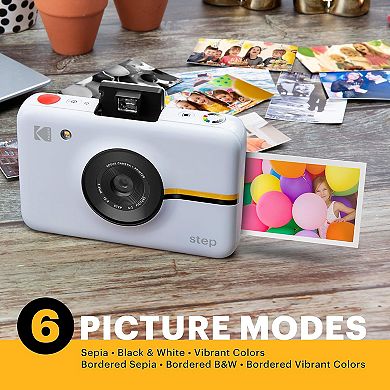 Kodak Step Digital Instant Camera Starter Bundle with Photo Paper, Case, Photo Album, Markers & More
