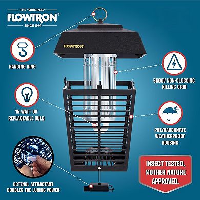 Flowtron BF-35 Replacement UV Bulb (2-Pack) Compatible with BK-15D Bug Zapper for Insect Control