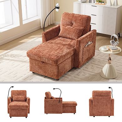 Multifunctional Lazy Sofa Recliner With Storage And Cell Phone Bracket