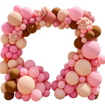 Pink & Brown Balloon Garland Kit Nude, Light Pink, Beige Balloons for Bridal & Party Decor