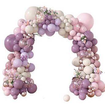 Dusty Purple Balloon Arch Kit with Rose Gold & Lavender Garland 173 pc for Parties & Showers