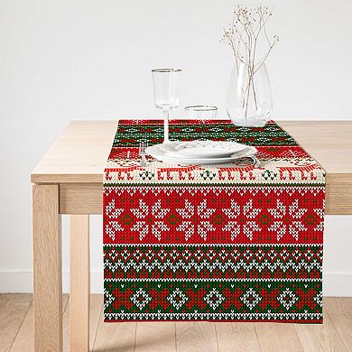 Christmas and Holiday Colorful Table Runners, Perfect for Dining or Kitchen Table
