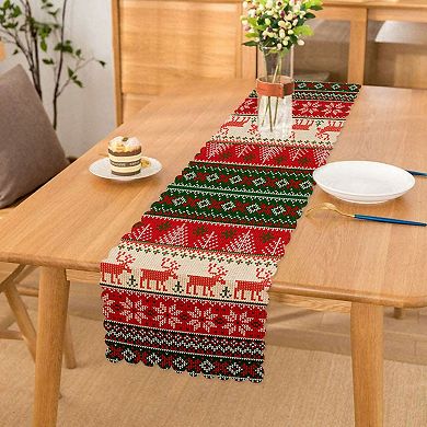 Christmas and Holiday Colorful Table Runners, Perfect for Dining or Kitchen Table