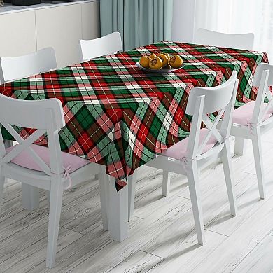 Christmas Tablecloth Wrinkle-Free Table Cover, Perfect for Dining Room or Kitchen Décor