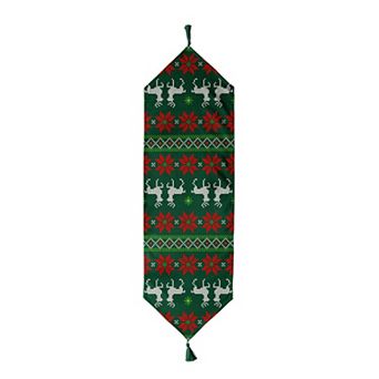 Christmas and Holiday Table Runners with Tassel - Colorful and Festive