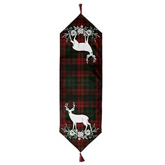 Christmas Colorful Table Runners with Tassel, Great for Holiday Decorating