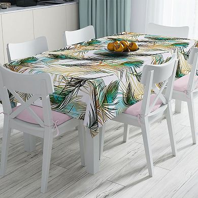 Everyday Essentials Tablecloths, Stain-Resistant Fabric, Wrinkle-Free Table Cover for Dining Room