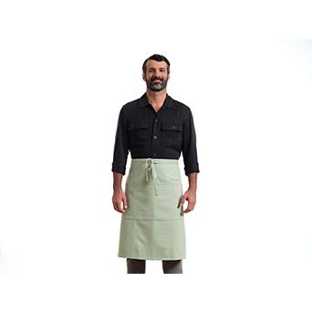 Bistro Apron with Pockets - Pinstriped