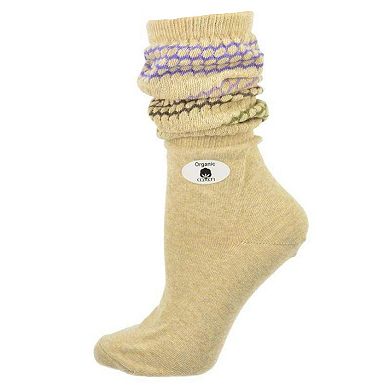 Women's Slouch or Knee High 1 Pair Pack Cotton Socks, Perfect Comfortable Socks