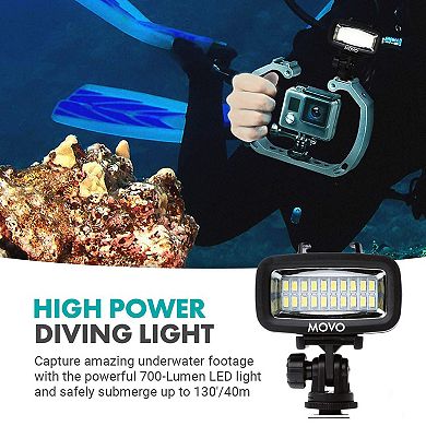Movo LED-WP Underwater High-Power LED Video Light - Compatible with GoPro, DSLR