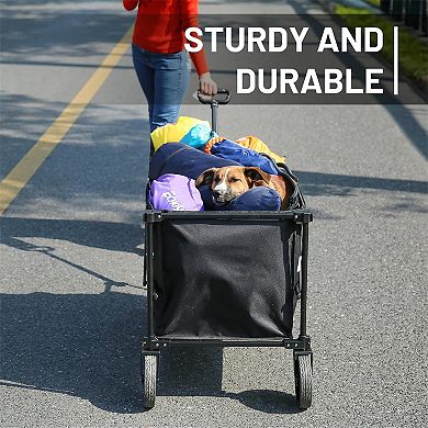 EchoSmile 5.65 cu. ft Metal Garden Cart