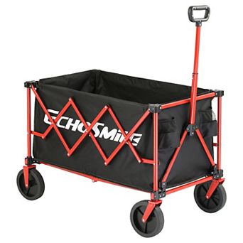 EchoSmile 5.65 cu. ft Metal Garden Cart