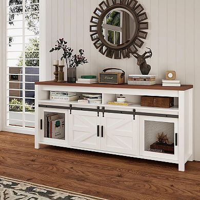 55-65" Wood Media Console TV Stand with Storage