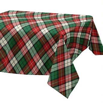 Christmas Tablecloth Wrinkle-Free Table Cover Perfect for Dining Room or Kitchen Décor