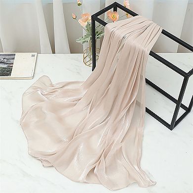 Women's Shimmer Scarf with Lightweight Silky Texture 70.8×27.5 Inches