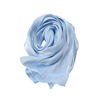 Women's Shimmer Scarf with Lightweight Silky Texture 70.8×27.5 Inches