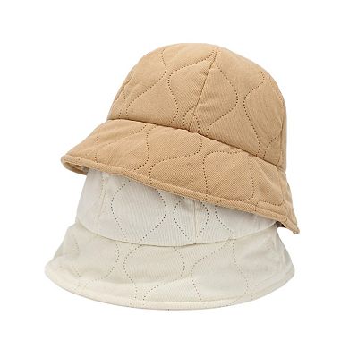 Women's Warm Bucket Hat Soft Padded Winter Cap with Cozy Lining and Classic Design