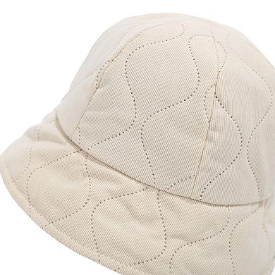 Women's Warm Bucket Hat Soft Padded Winter Cap with Cozy Lining and Classic Design