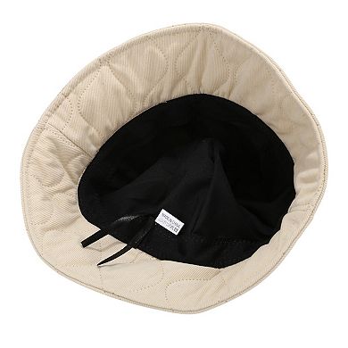 Women's Warm Bucket Hat Soft Padded Winter Cap with Cozy Lining and Classic Design