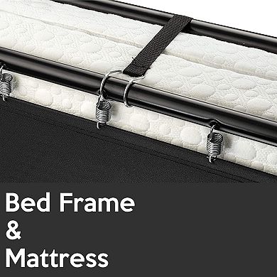 Continental Sleep, 14” Folding Bed with 3" Luxurious Memory Foam Mattress, Metal Frame, 26-Inch