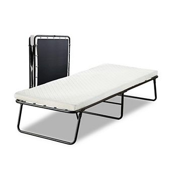 Continental Sleep, 14” Folding Bed with 3" Luxurious Memory Foam Mattress, Metal Frame, 31-Inch