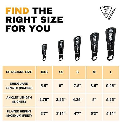 Vizari Frost Soccer Shin Guards Durable, Lightweight, Breathable, Adjustable for All Ages