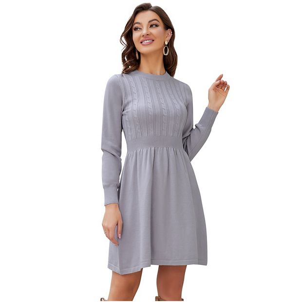 Cable Knit Sweater Dress Target Women's Cable Knit Sweater Dress With  Pleated Skirt - Long Sleeve Mini Dress, Cozy & Flattering For Fall/Winter  Full Length Cable Knit Sweater