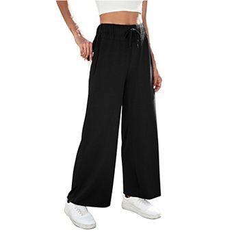 Women's Yoga Pants with Pockets Casual Joggers Loose Lounge Wide Leg High Waisted Drawstring Pants