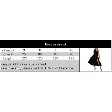 Women's Summer One Shoulder Sleeveless Knot Smocked Midi Dress Split Tiered Flowy Dresses