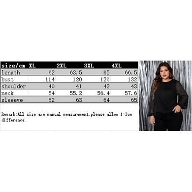 Womens Plus Sequin Tops Sparkle Shimmer Glitter Elegant Blouses Party Crewneck Loose Fit Shirts