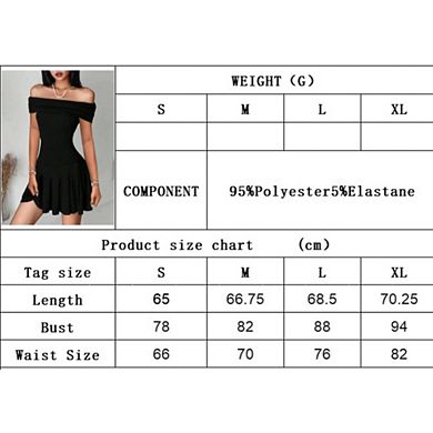 Women's Off The Shoulder Mini Dress Ruffle Hem Ruched Corset Short Cocktail Party Dresses